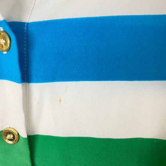 Calvin Klein Women's Multi Colour A-Line Dress With Green Belt - Picture 11 of 15